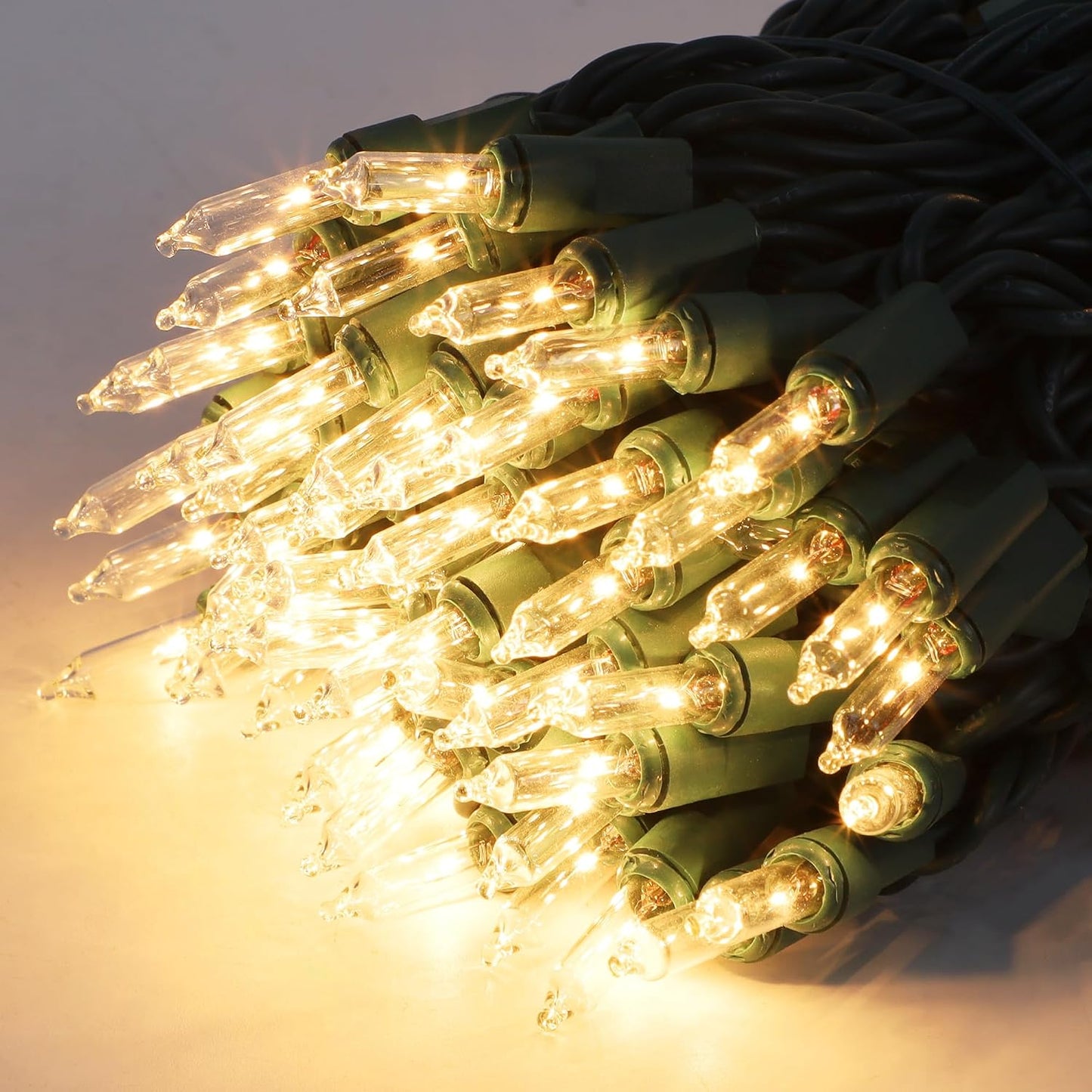 Tira luces navidad transparentes 100uds interiores exteriores