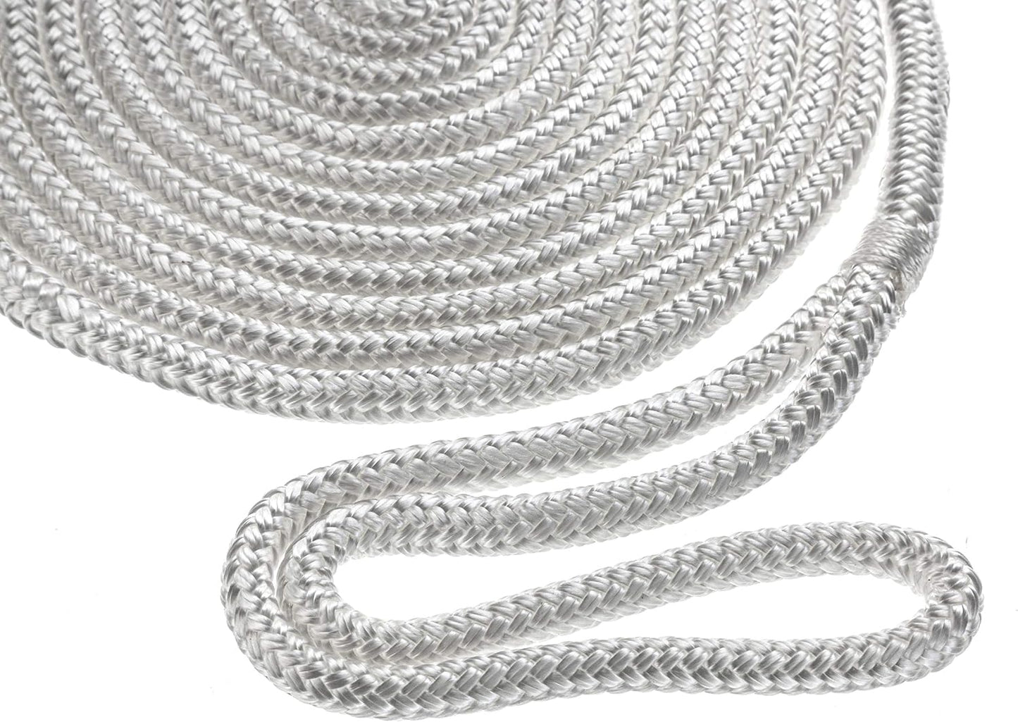 Línea muelle nailon trenzado doble 3/8pulg 15ft blanco