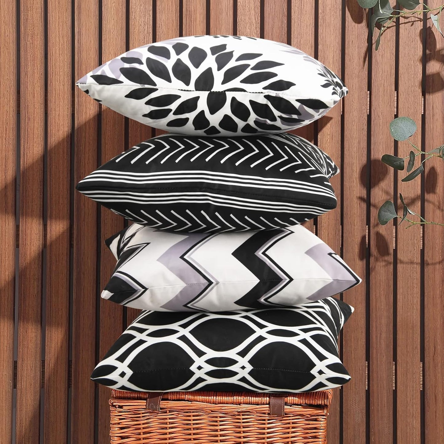4 Pzas Fundas Almohada Impermeables 18x18" Dalia Blanco