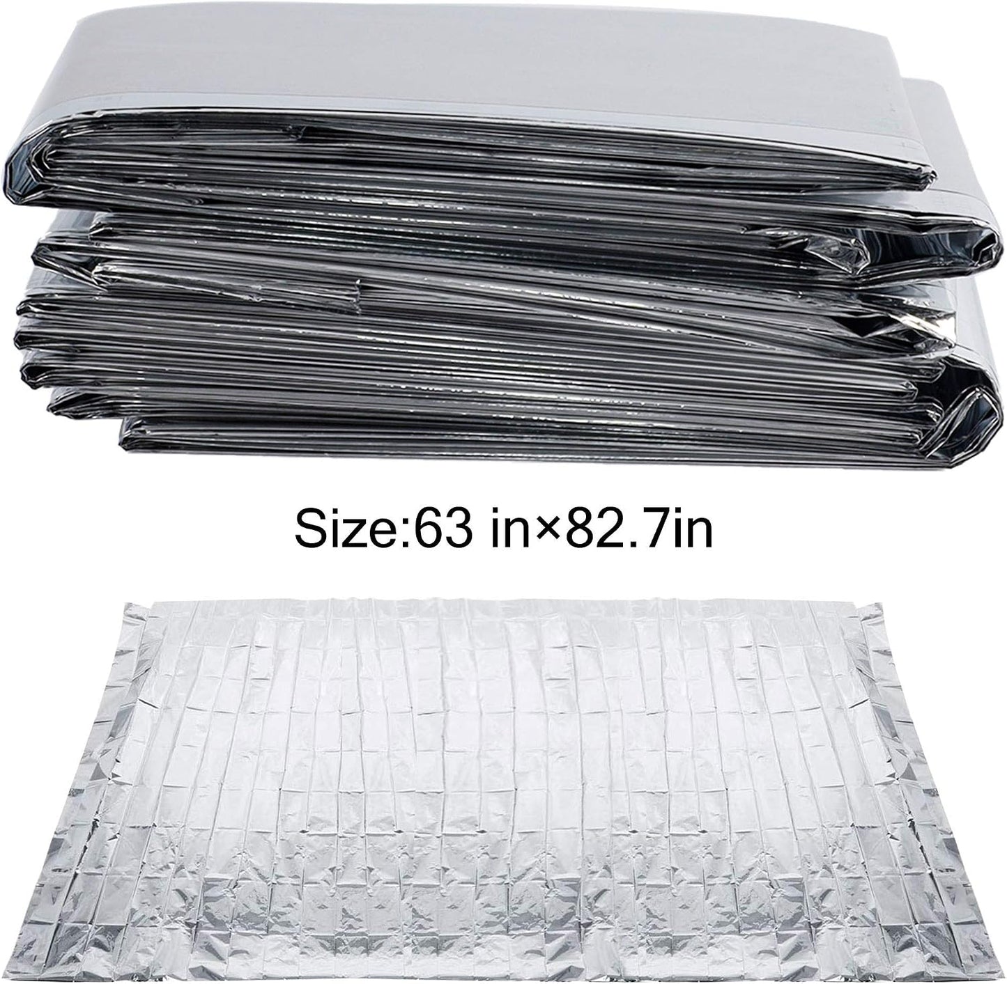 6 Pzas Película Mylar Plateada 83x63pulg Alta Reflectancia