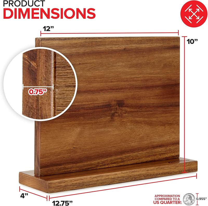 Bloque magnético cuchillos soporte madera cocina