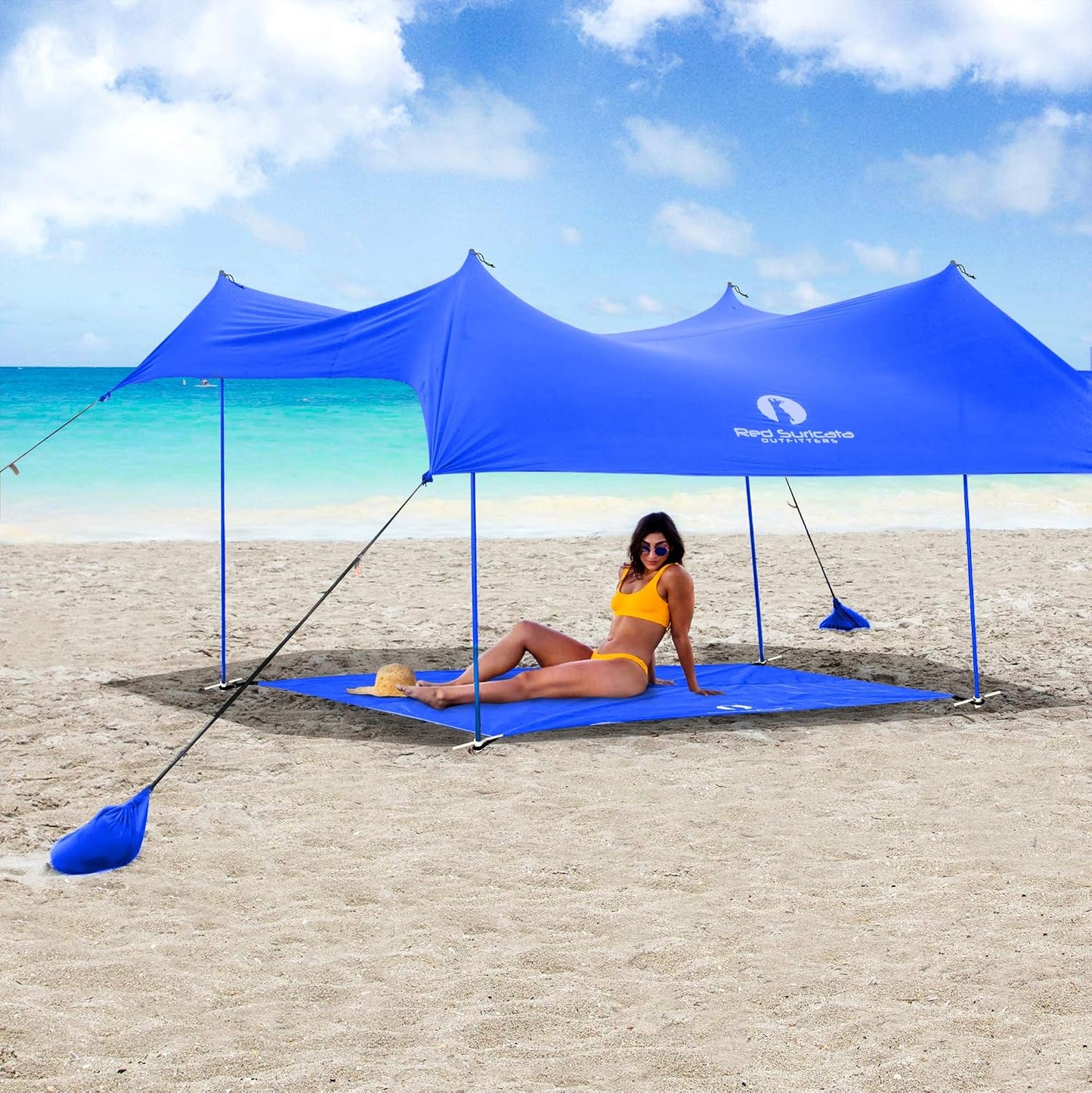 Tapete playa a prueba de arena impermeable grande