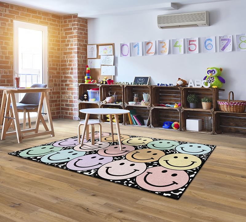 Alfombra educativa con caritas sonrientes para niños