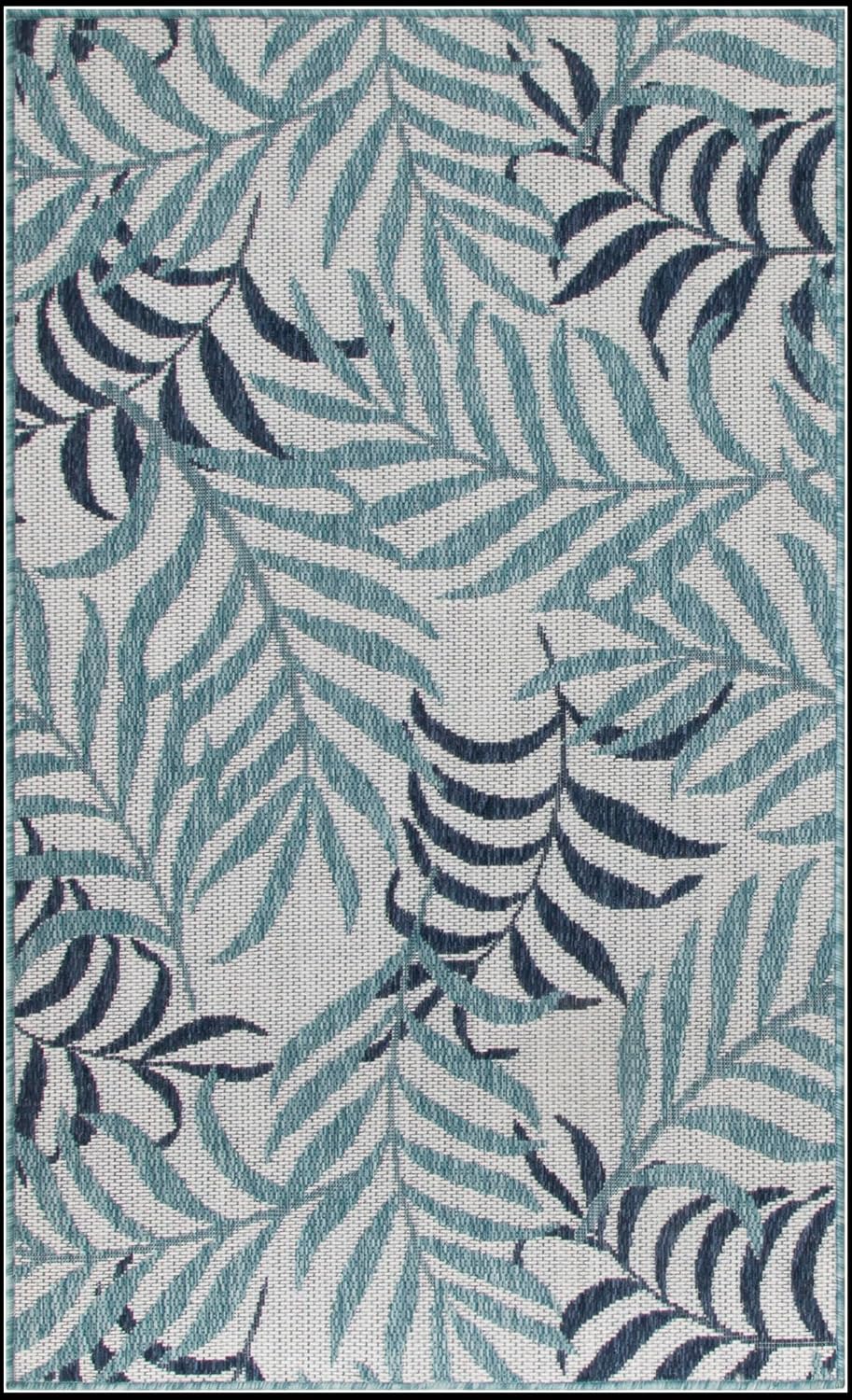 Alfombra azul dormitorio sala 3x5ft fácil de limpiar