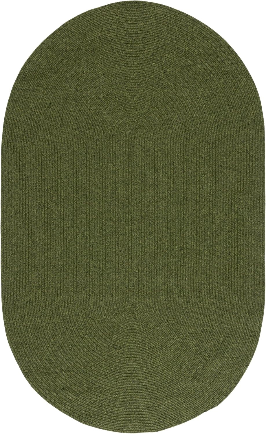 Alfombra Ovalada Reversible 5x8ft Color Verde