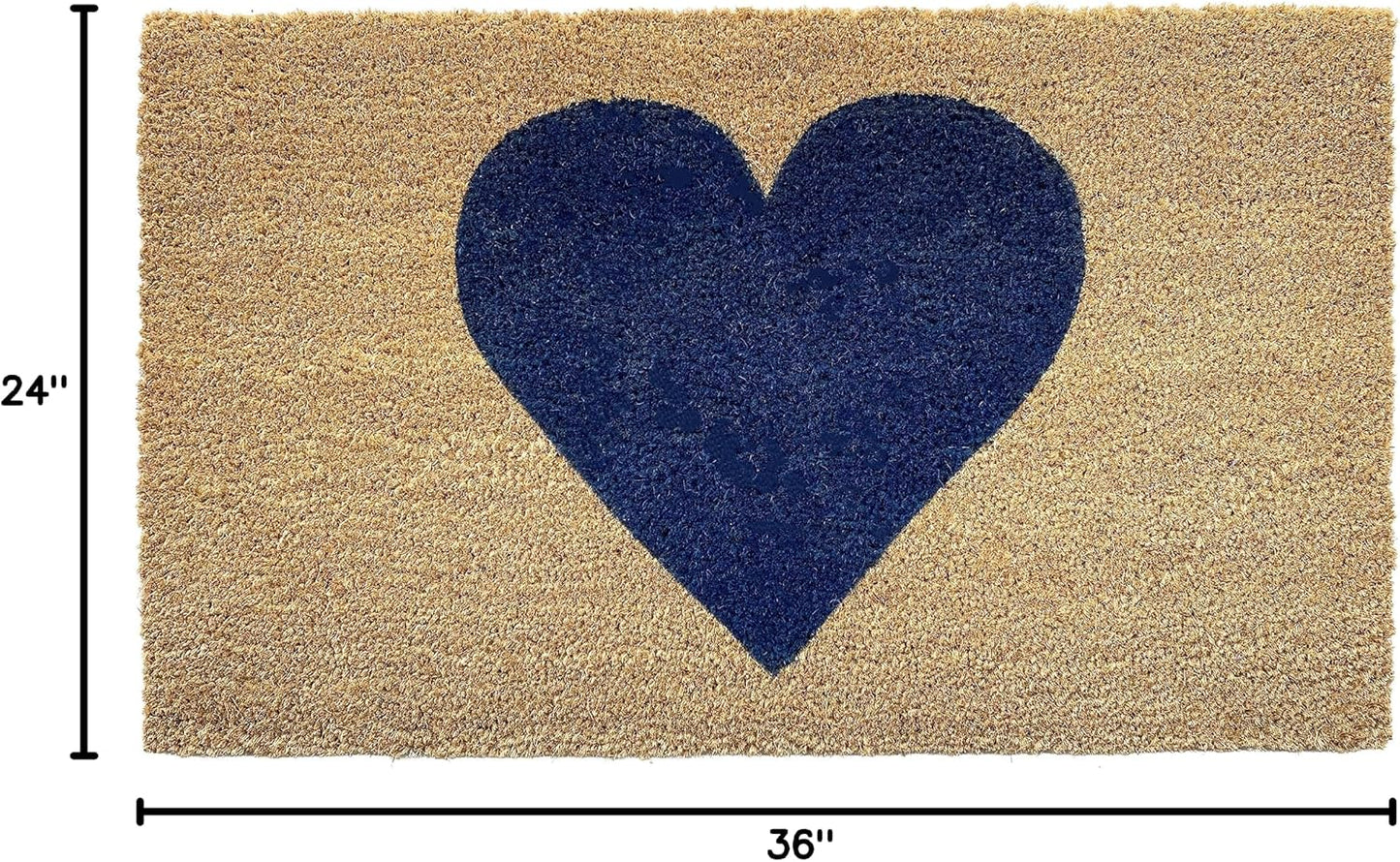 Felpudo Madison Heart Azul Oscuro 24x36pulg