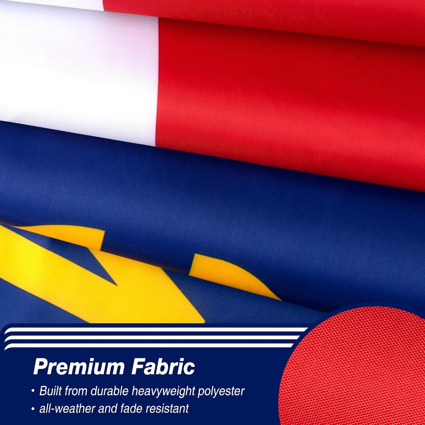 Bandera NC 3x5ft poliéster 3 capas dobladillo