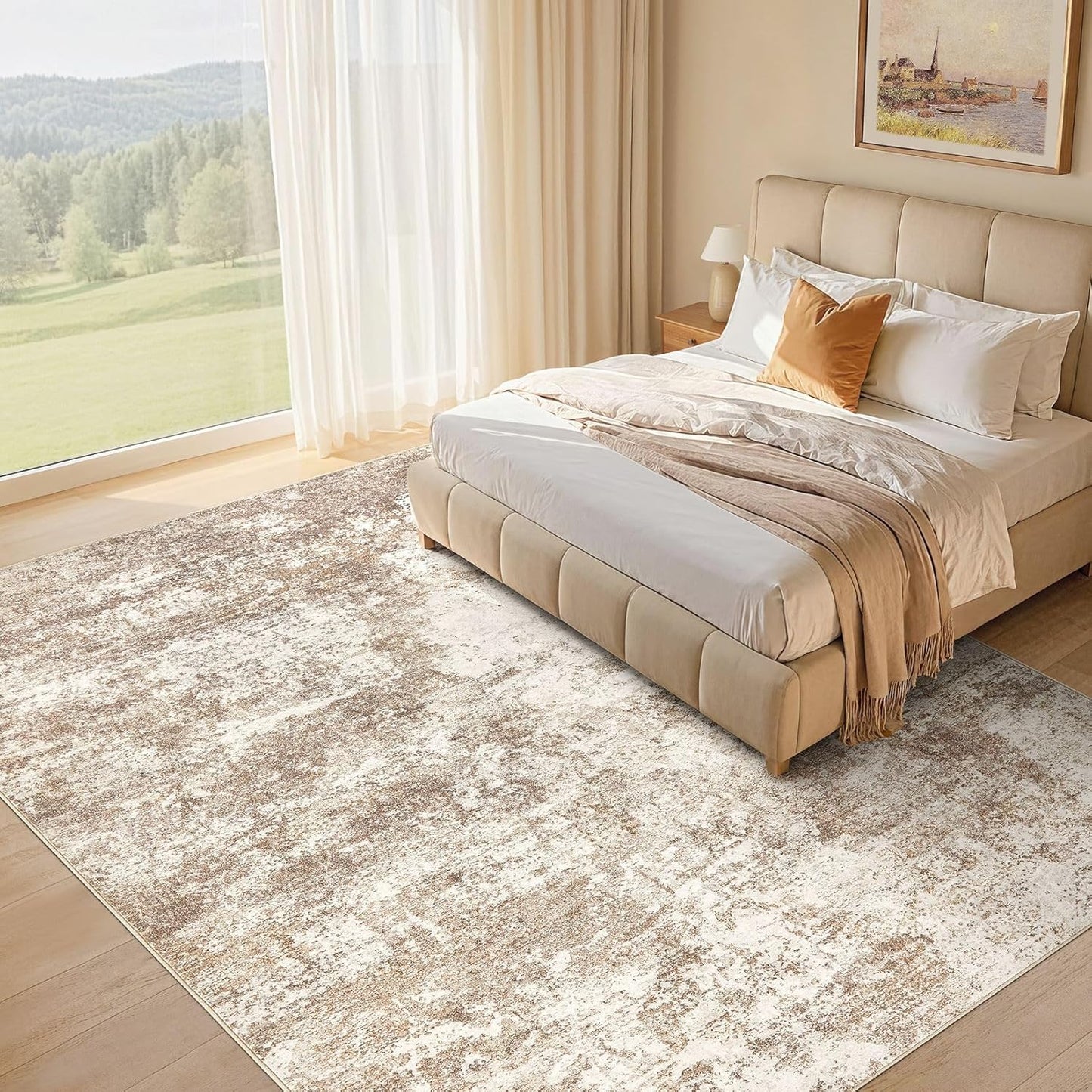 Alfombra 10x14pulg lavable antiderrap dormitorio