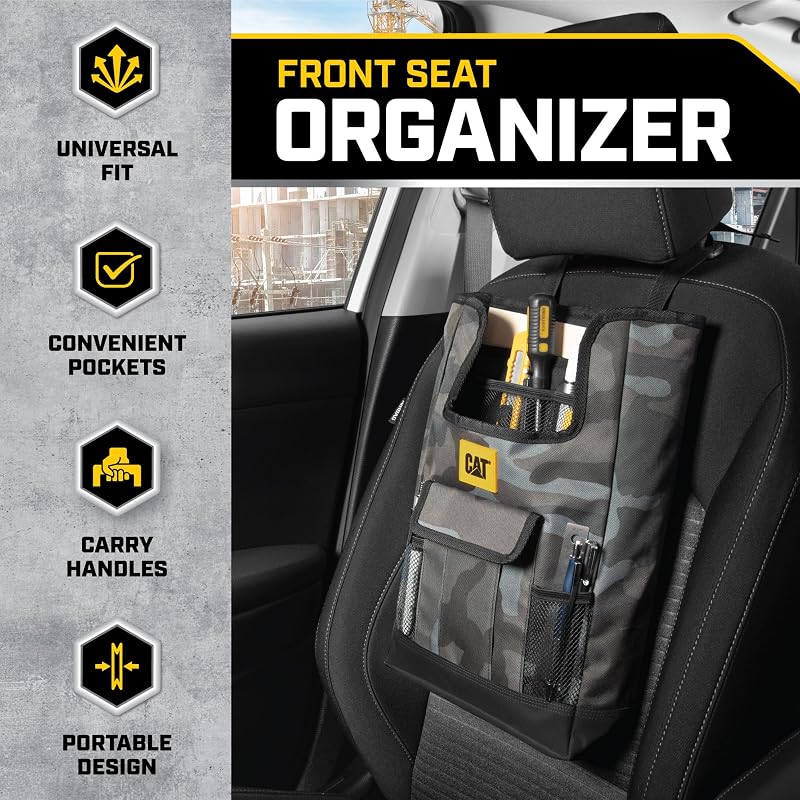 Organiz. asiento auto camuflaje extraíble ajustable