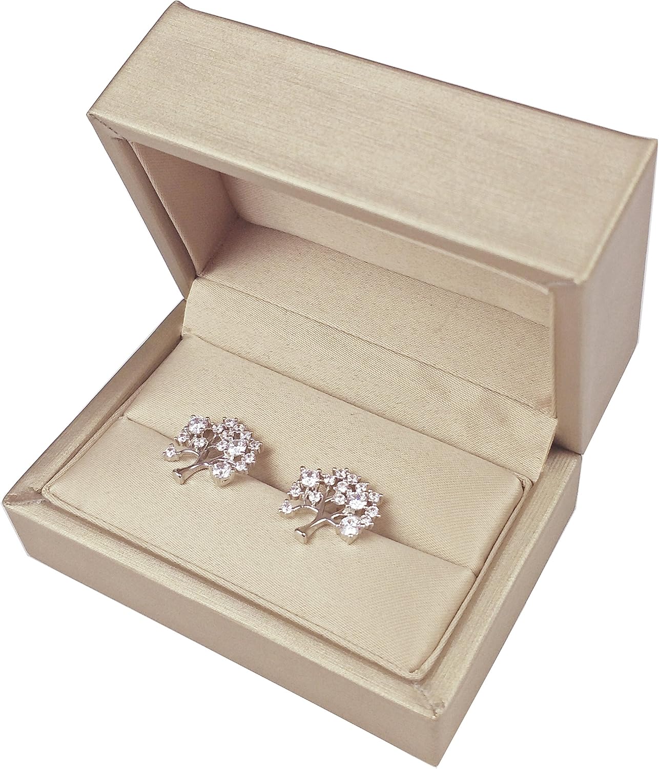 Caja anillos dobles piel sintética regalo boda