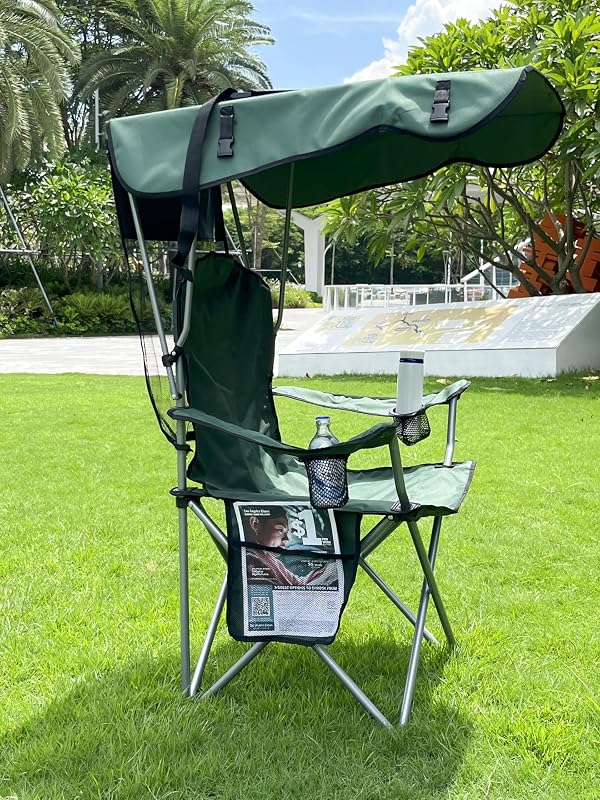 Silla camping plegable con dosel Oxford 600D duradera