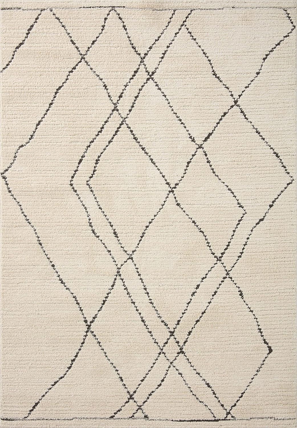 Alfombra área 5'3"x7'6" marfil/carbón