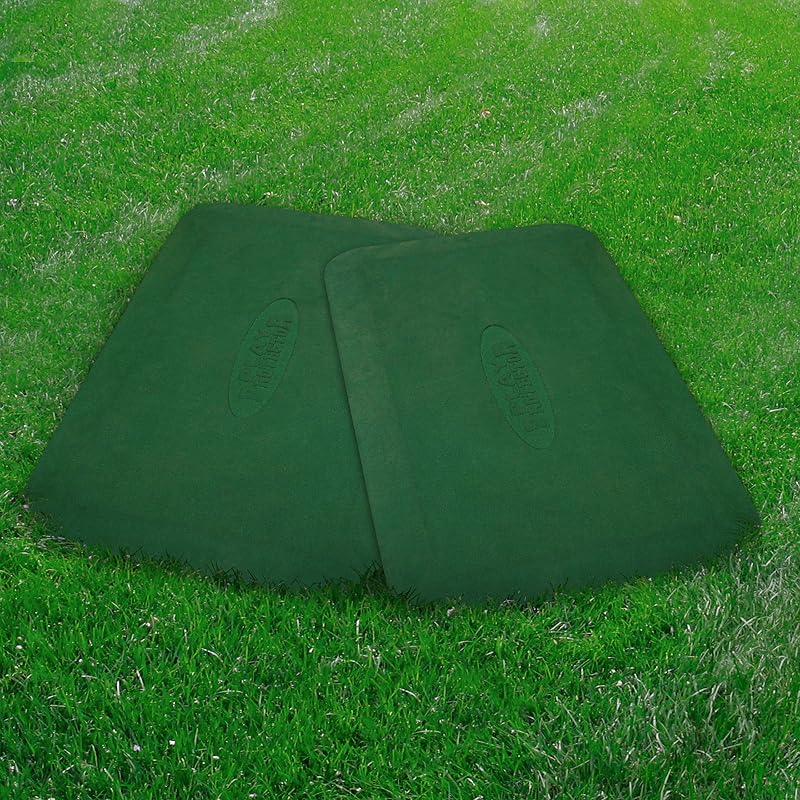 2 Pzas Alfombrillas Goma para Columpio Color Verde