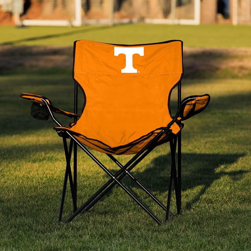 Silla plegable NCAA Quad con reposabrazos y portavasos