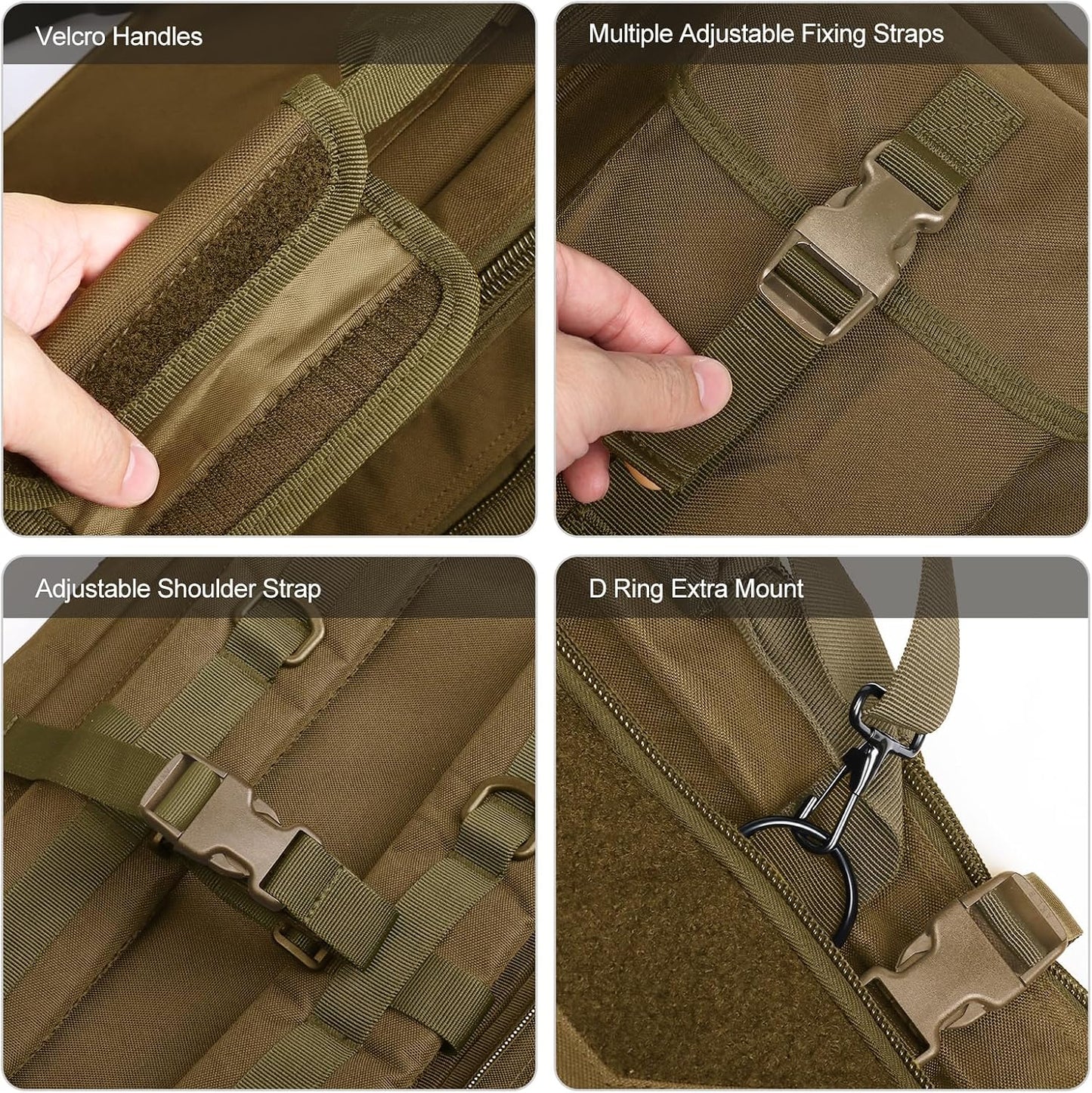 Maleta Rifle 42" MOLLE para Almacenamiento Caza