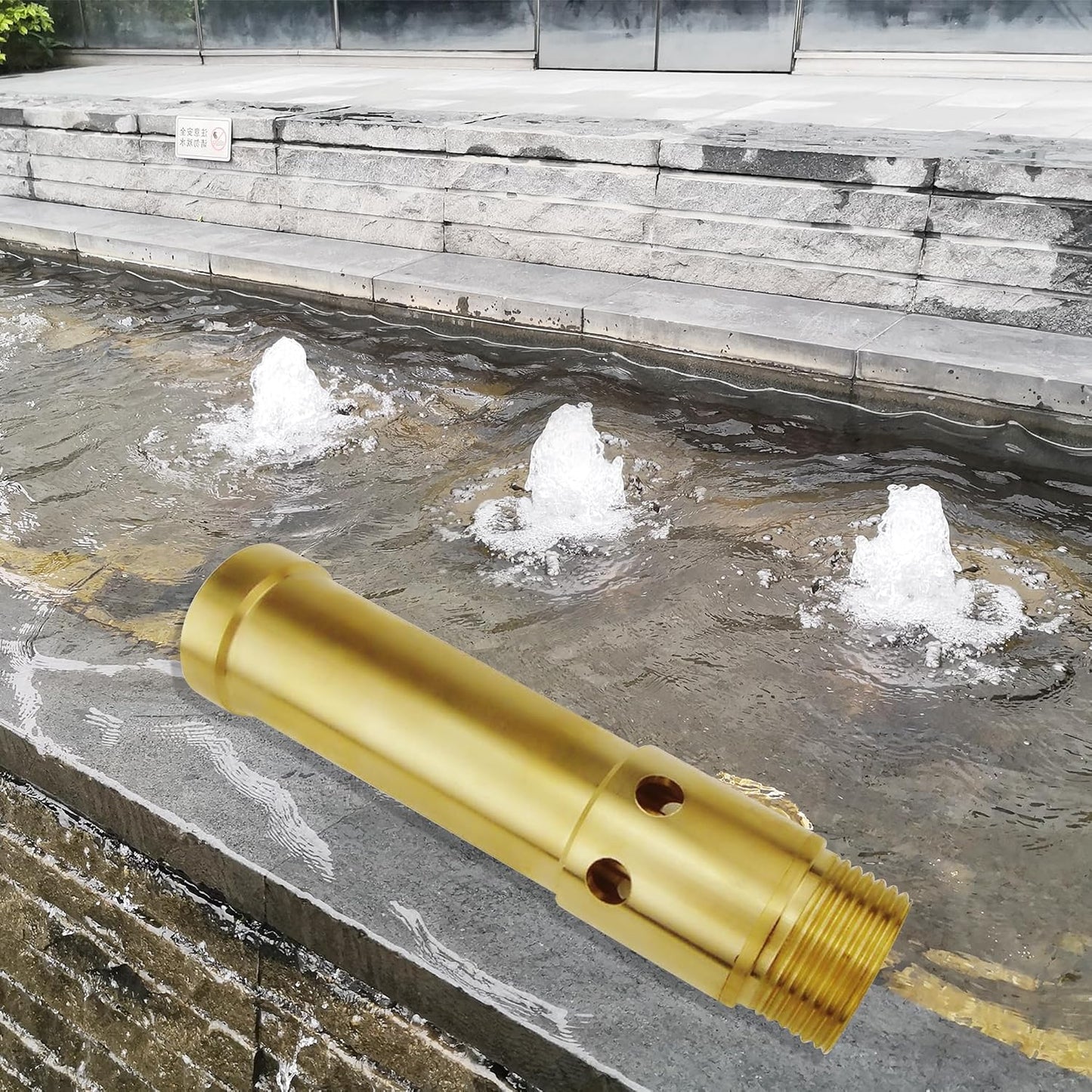 Cabezal rociador fuente estanque jardín 1 1/2pulg