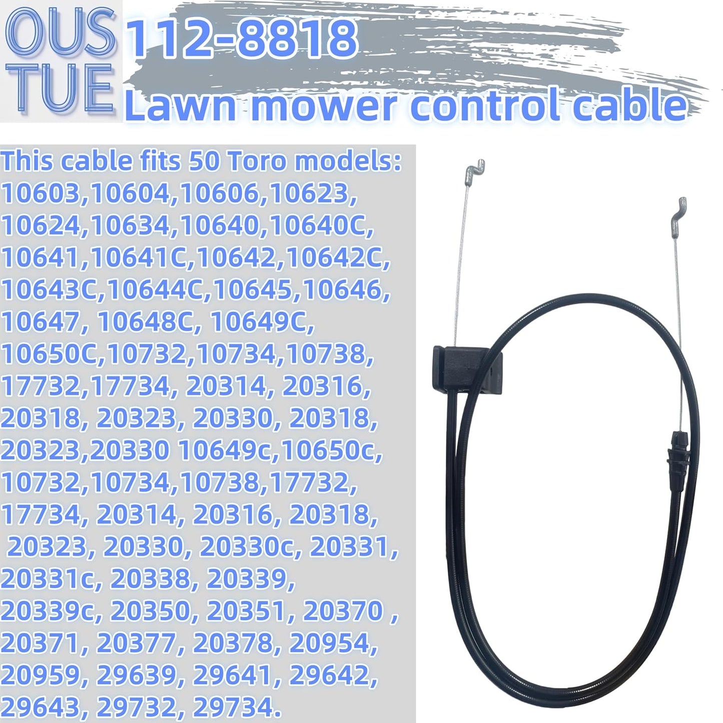 Cable freno cortacésped Toro 22" comp acelerador