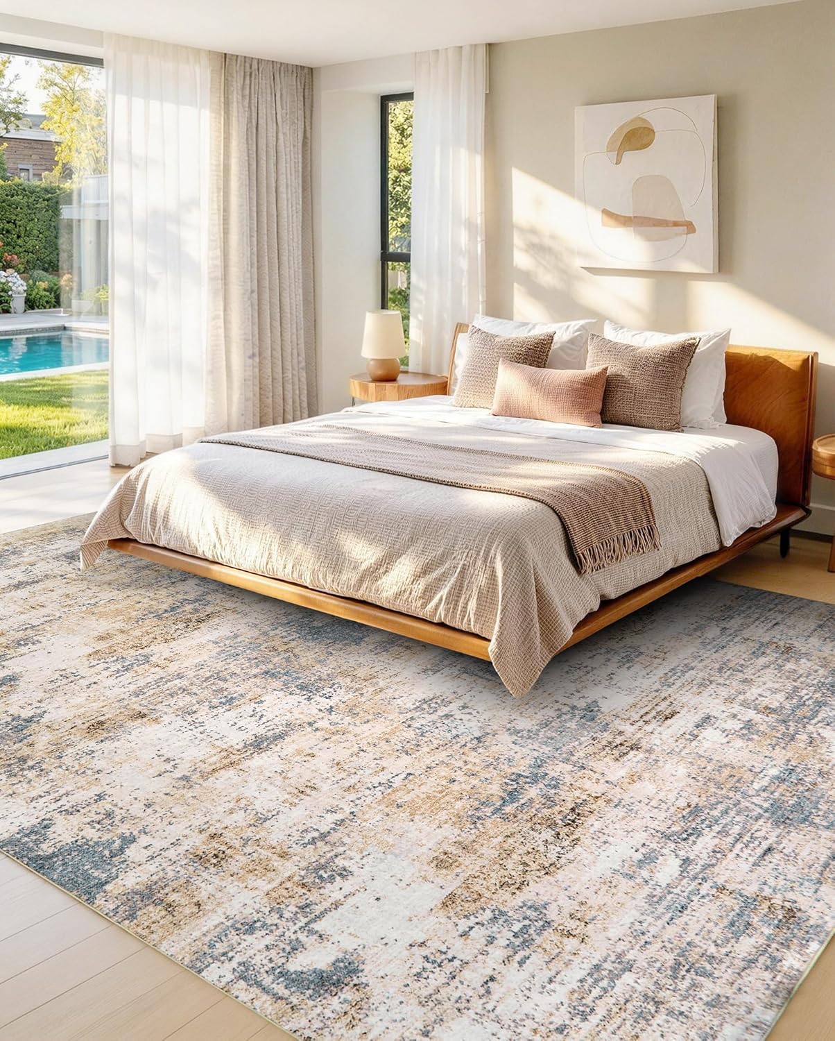 Alfombra lavable 6x9ft suave antiderrap sala dormitorio