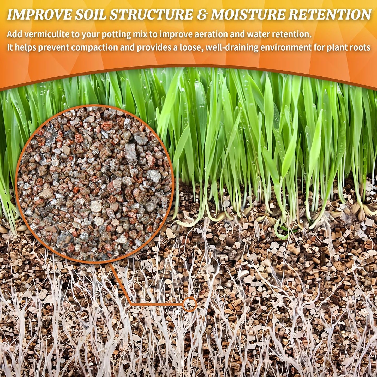 Vermiculita orgánica para plantas jardinería suelo macetas