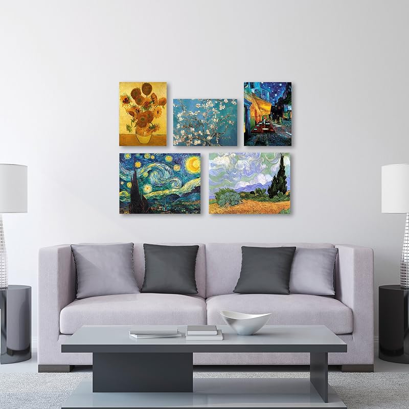 Set 5 paneles pared Vincent Van Gogh