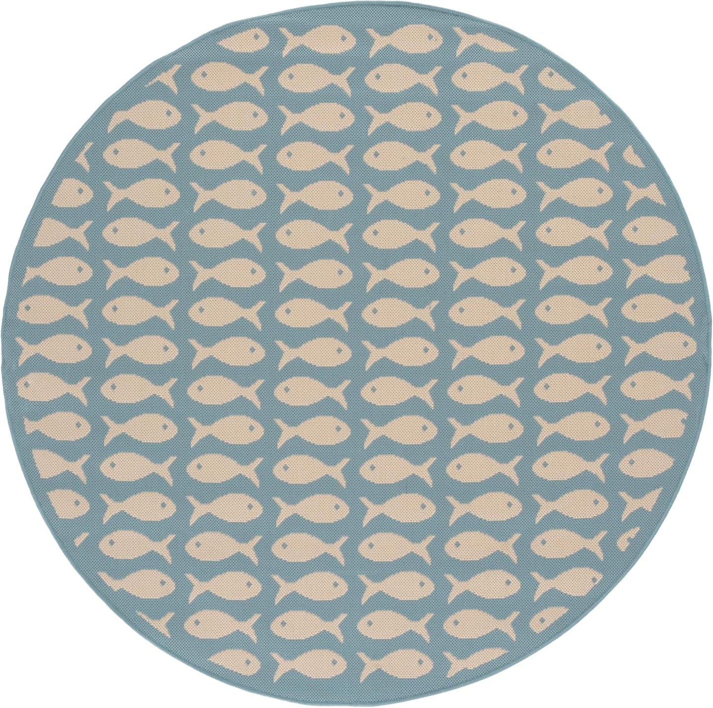 Alfombra redonda impermeable 5ft3pulg aguamarina