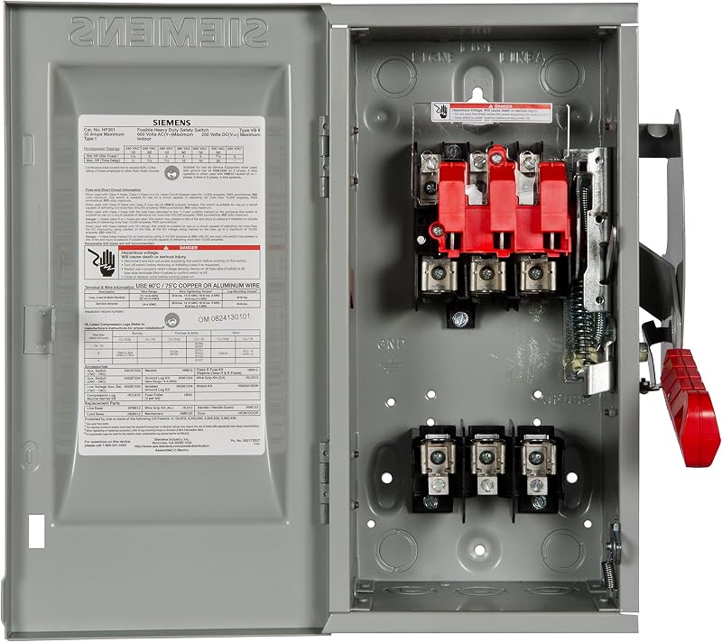 Interruptor seguridad Siemens 30A 600V 3 polos