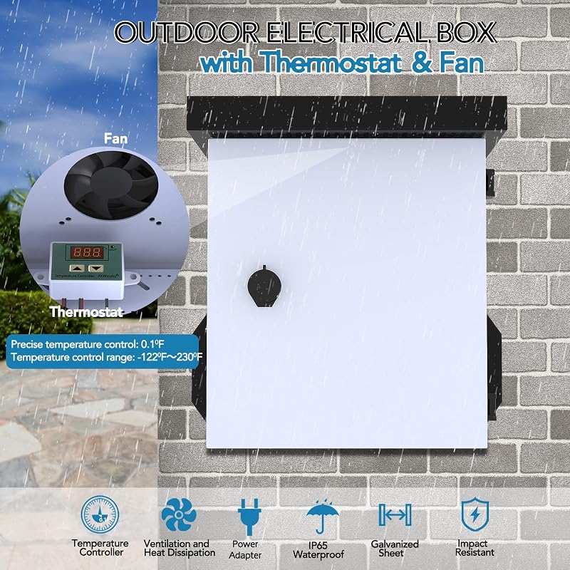 Caja eléctrica exterior IP65 acero galvanizado