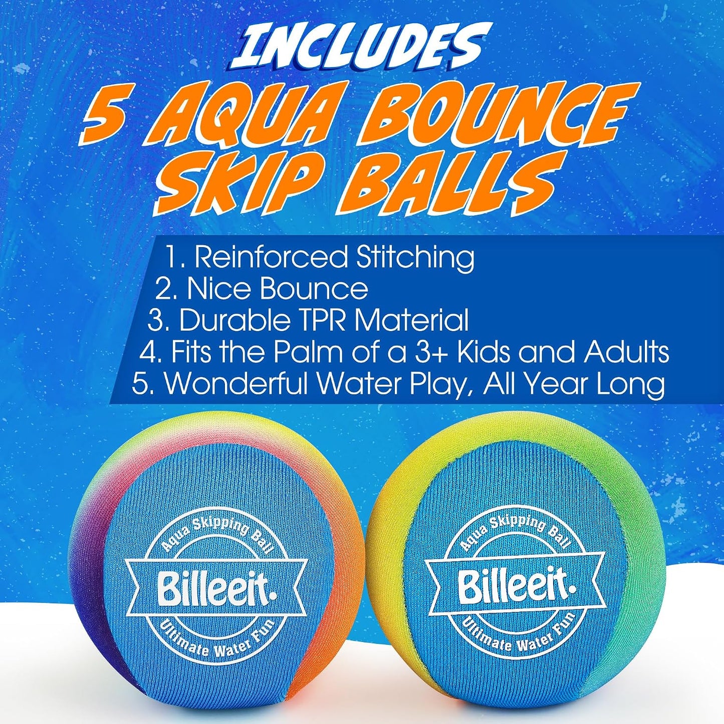 5 Pzas Bolas Agua Buceo Multi Color Piscina