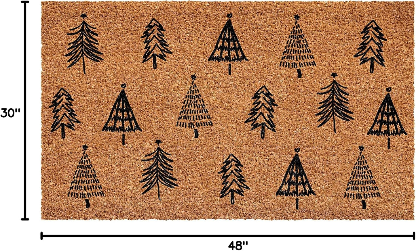 Felpudo granja con árbol navidad 30x48pulg