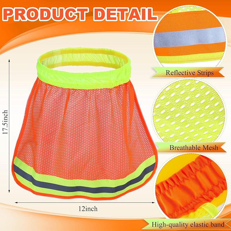 24 Pzas Sombrero Duro Cuello Reflectante Amarillo
