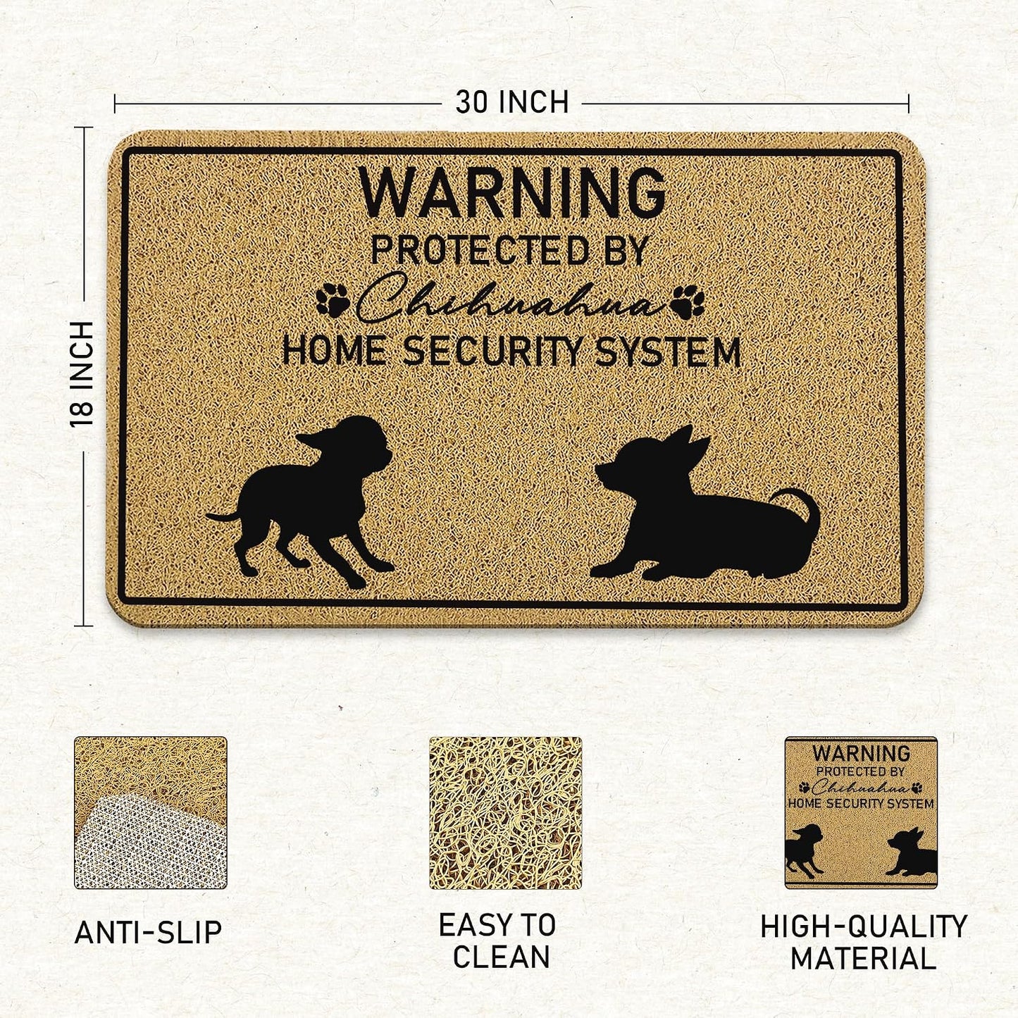Tapete bienvenida Chihuahua para puerta interior y exterior