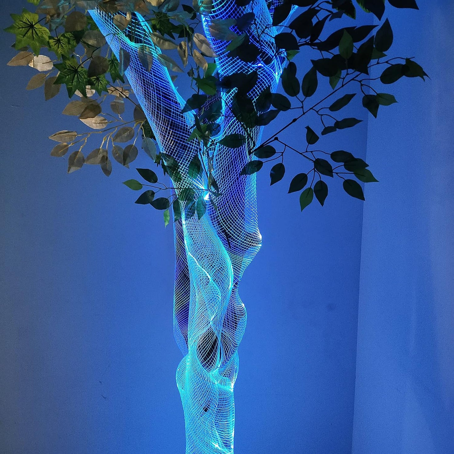 Lámpara nocturna fibra óptica para techo y árbol navidad 3m