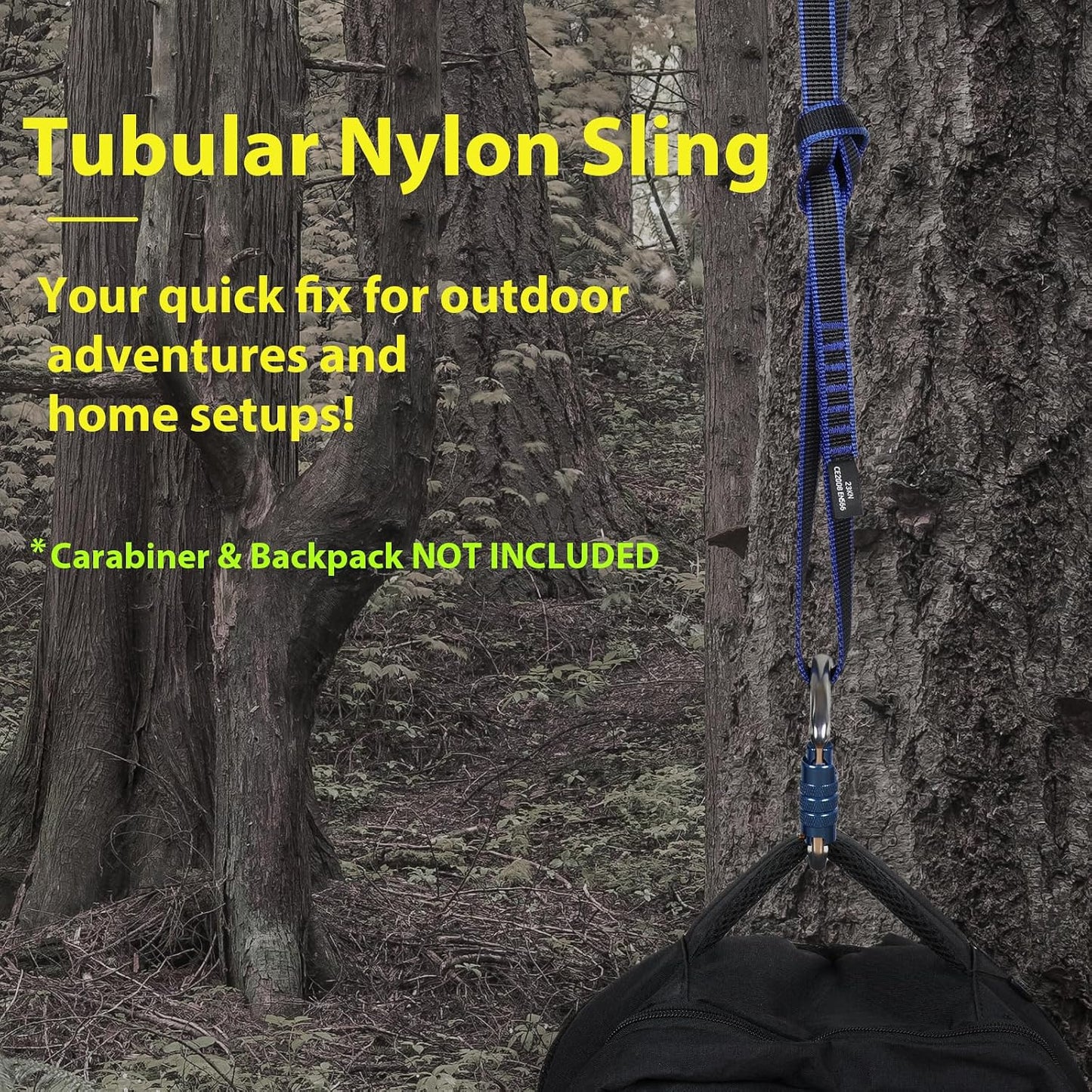 Cincha nailon escalada 23kn certificada CE2008
