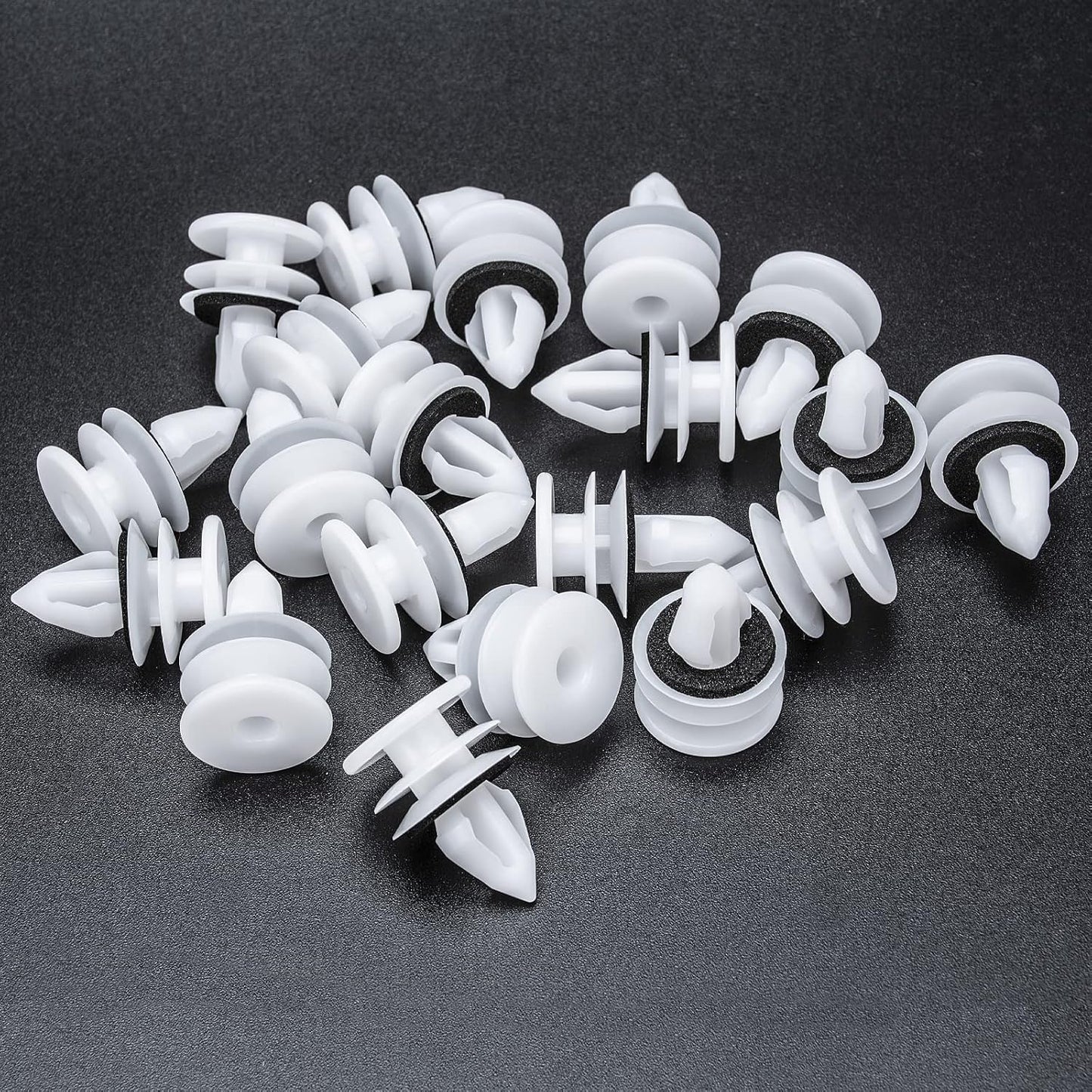 20 Pzas Retenedor Panel Puerta Nailon Blanco Comp GM