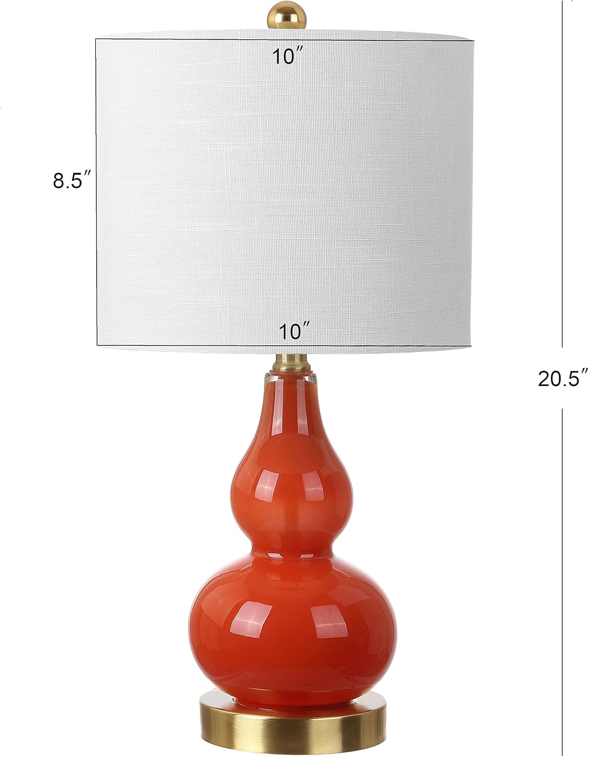 Lámpara Mesa Vidrio LED 52cm Estilo Midcentury