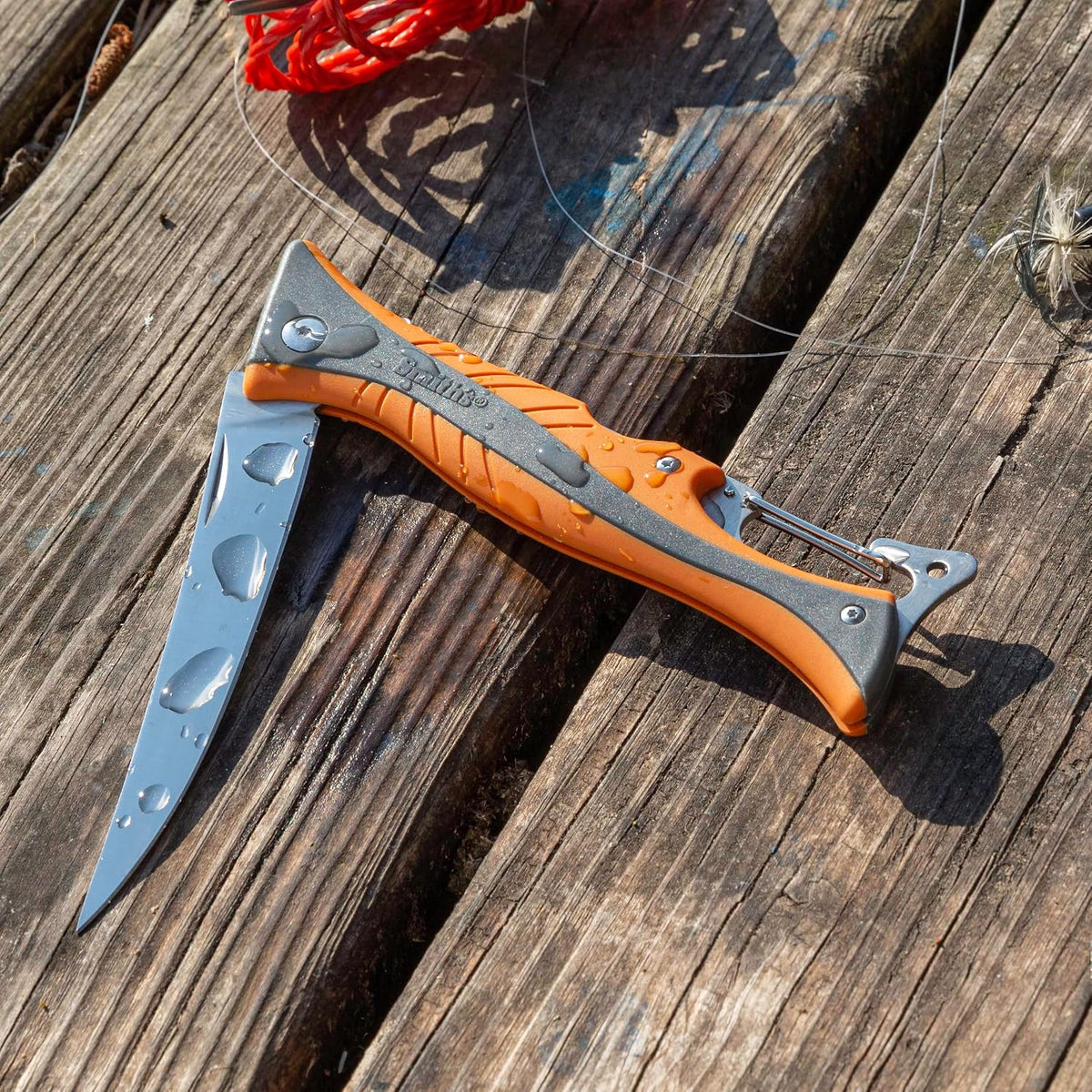 Cuchillo filete flexible plegable 4pulg acero inox verde