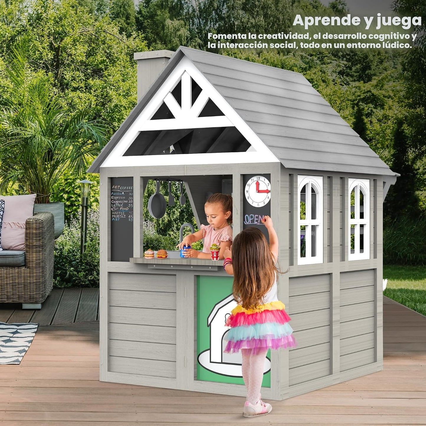 Set de madera para niños con fregadero
