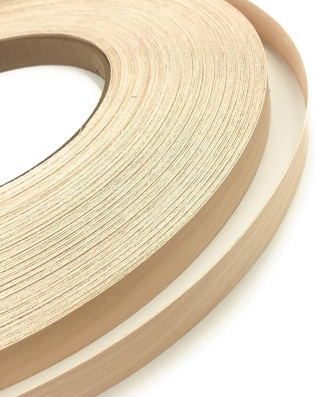 Rollo bandas borde madera contrachapada 7/8" x25ft prepegado