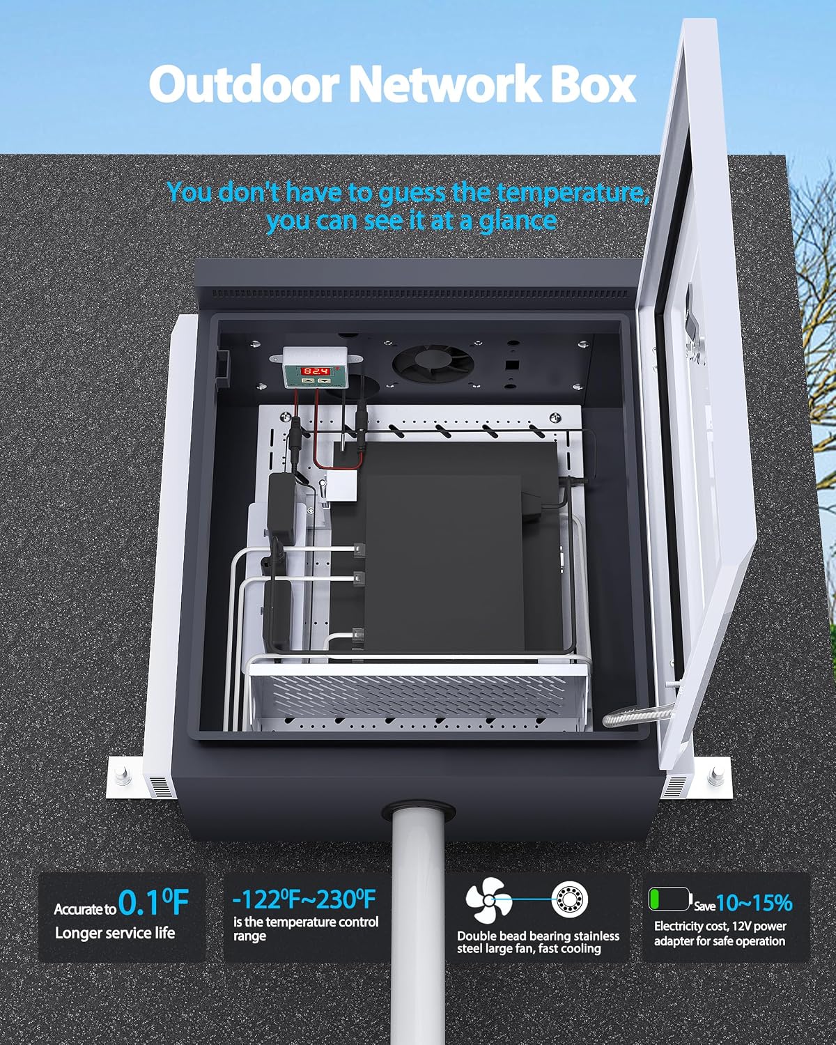Caja eléctrica exterior IP65 acero galvanizado con