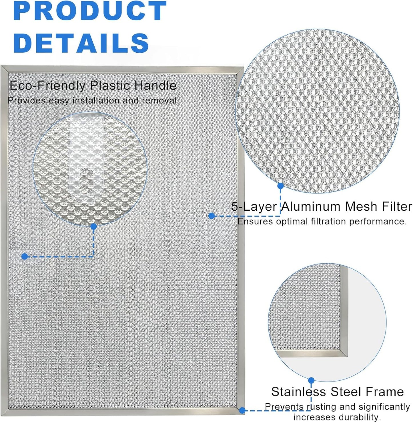 2 Filtros Campana Acero Inox 11-3/4x17-1/4pulg Nutone Allure 36