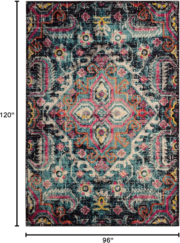Alfombra Monaco SAFAVIEH 8x10ft azul fucsia bohemio chic