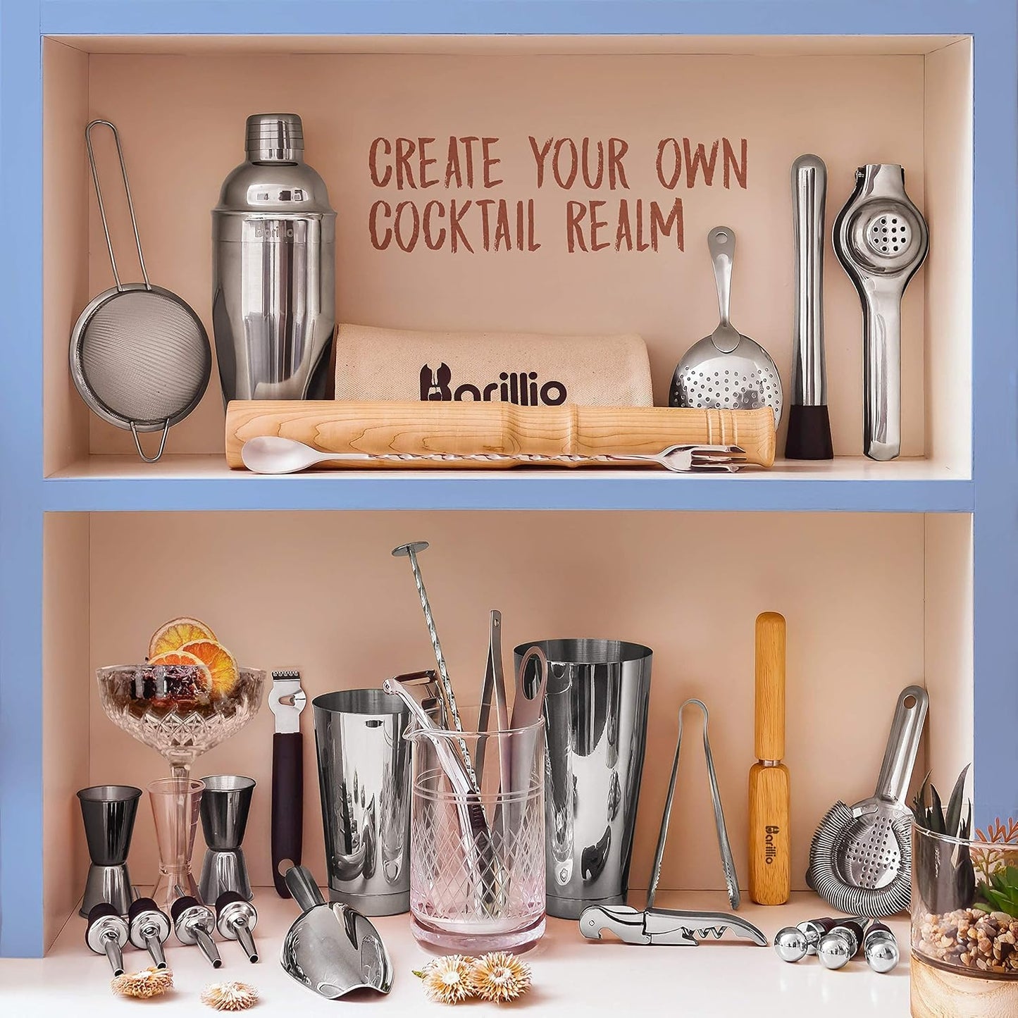 Juego coctelera bolsa camarero viaje herramientas barra
