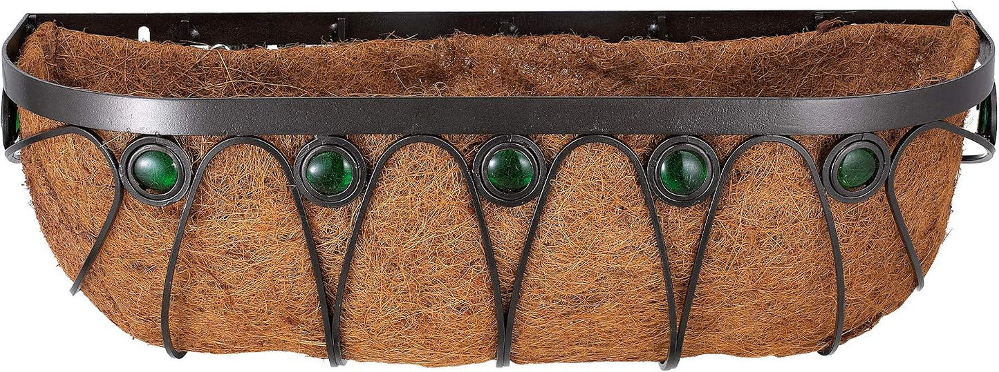 Plantero pared serie Arcadia Emerald 36pulg negro
