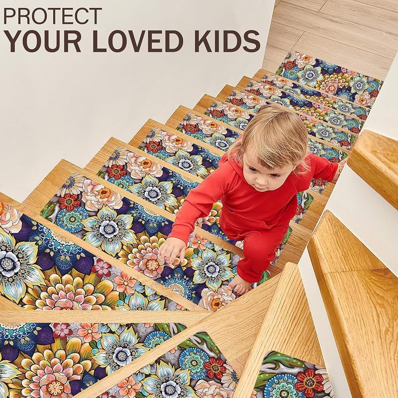 Alfombras antideslizantes para escalones interiores set 15