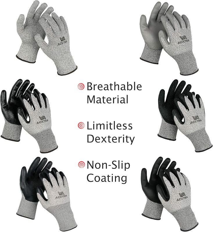 Guantes seguridad cortes nivel 5 12 pares