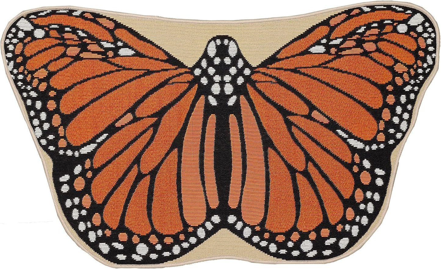 Tapete antiderrap látex forma mariposa naranja 3'3"x1'9"