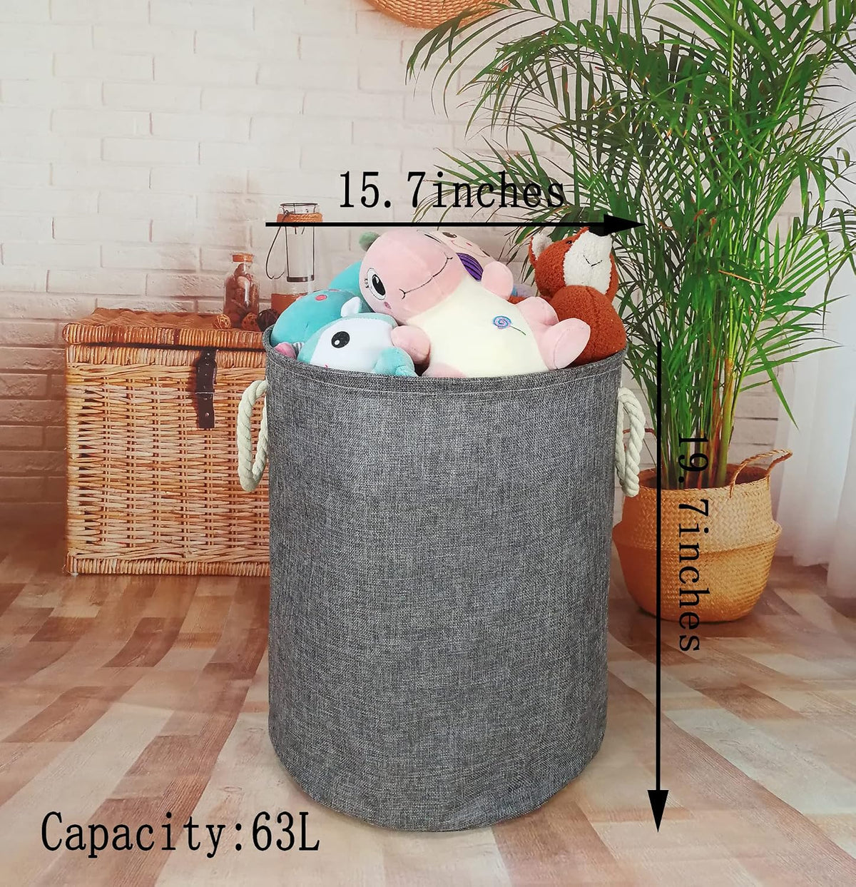 Cesta redonda para ropa sucia y hogar