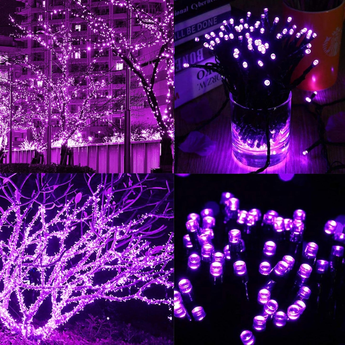 Cadena luces LED Halloween 98.5ft 8 modos impermeable