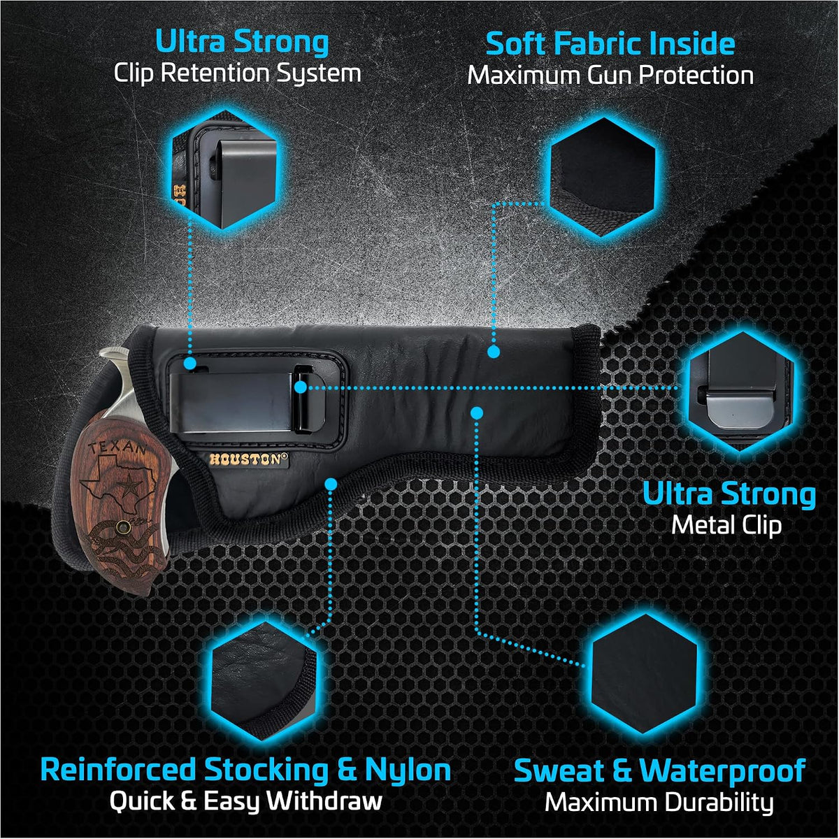 Fundas derringer .45/.410 6pulg impermeable