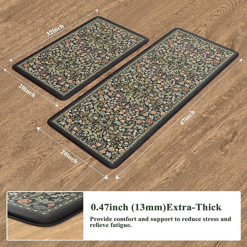 Alfombra cocina acolchada antifatiga set 2